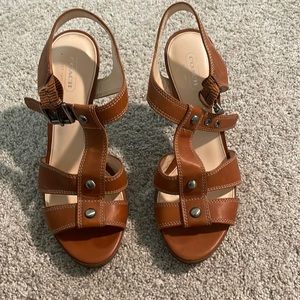 Coach cognac heels